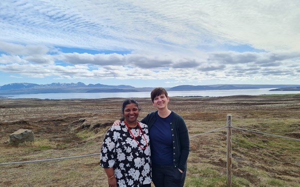 In the photo (left to right): Kalpana Vijayavarathan (the Faroe Islands) & Edda Óskarsdóttir (Iceland) during a conference in Reykjavik in June 2022. This was made possible as the two met thanks to the Uarctic network.